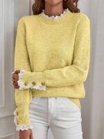 Pulover Tricotat Valeria Galben - imagine 3