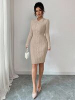 Rochie Scurta Tricotata Petra Bej - imagine 4