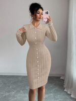 Rochie Scurta Tricotata Petra Bej - imagine 3