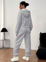 Trening Dama Miria Gri cu Gluga - imagine 2