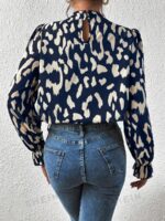 Bluza Dama Demetra Bleumarin cu Animal Print - imagine 2