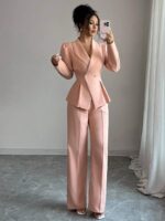 Compleu cu Pantalon Jolina Corai - imagine 4