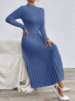 Rochie Midi Tricotata Jesica Albastra