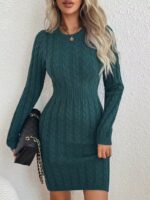 Rochie Scurta Tricotata Atena Turcoaz