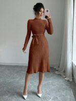 Rochie Midi Tricotata Sara Maro Deschis