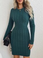 Rochie Scurta Tricotata Atena Turcoaz - imagine 3