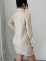 Rochie Scurta Tricotata Marika Bej - imagine 2