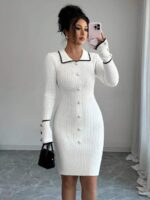 Rochie Scurta Tricotata Patricia Alba - imagine 3