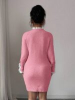 Rochie Scurta Tricotata Vivianna Roz - imagine 2