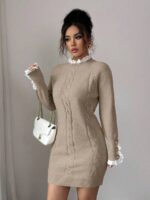 Rochie Scurta Tricotata Viviann Maro Deschis