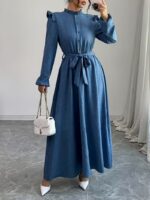 Rochie Lunga Morena Albastra - imagine 3