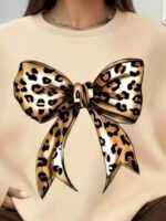 Bluza Dama Lorette Crem cu Imprimeu cu Funda - imagine 3