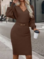 Rochie Scurta Tricotata Estella Maro