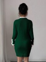 Rochie Scurta Tricotata Viviann Verde - imagine 2