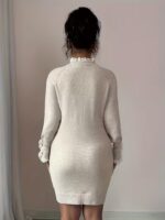 Rochie Scurta Tricotata Melanie Bej - imagine 2