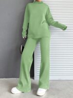 Compleu Tricotat cu Pantalon Esra Vernil