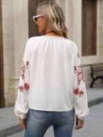 Bluza Dama Senna Alba cu Broderie - imagine 2