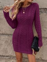 Rochie Tricotata Scurta Ebke Violet