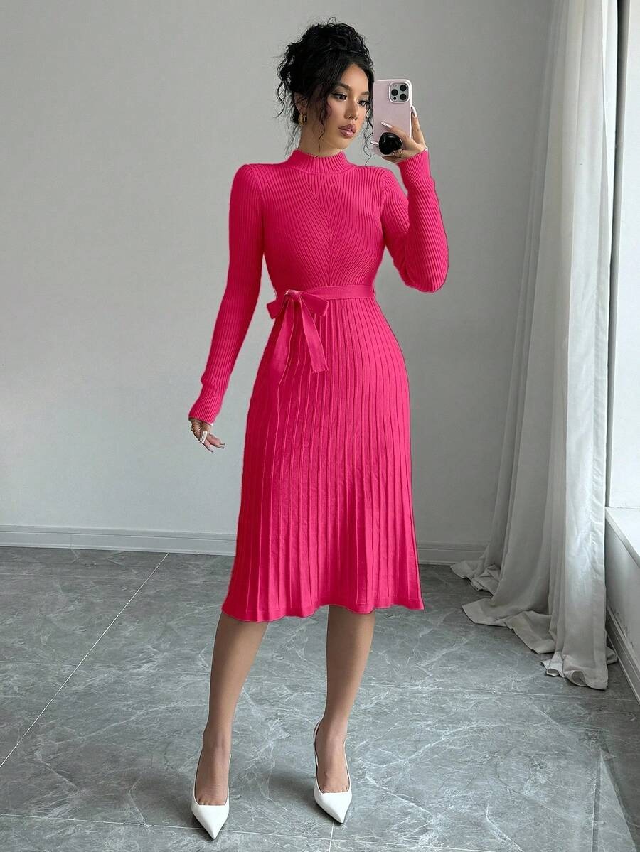 5 Rochie Midi Tricotata Sara Roz - imagine 1