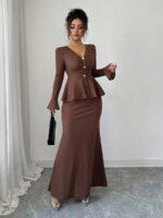 Compleu cu Fusta Lunga Ella Maro