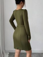 Rochie Scurta Dasha Kaki - imagine 2