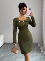 Rochie Scurta Dasha Kaki