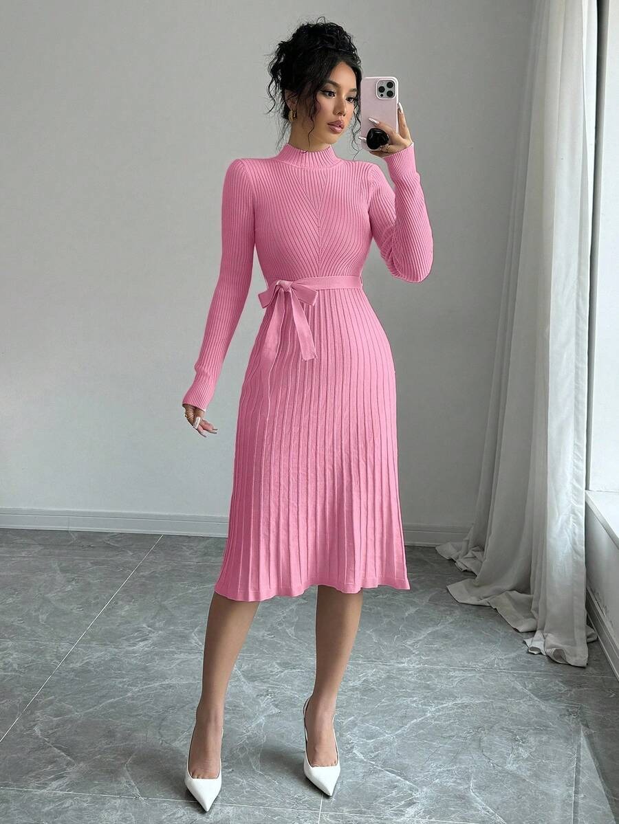 56 Rochie Midi Tricotata Sara Roz - imagine 1