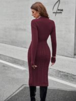 Rochie Tricotata Midi Conrad Grena - imagine 2