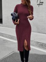 Rochie Tricotata Midi Conrad Grena