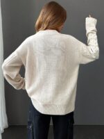 Pulover Tricotat Jolie Crem - imagine 2