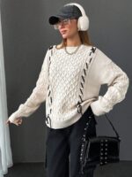 Pulover Tricotat Jolie Crem