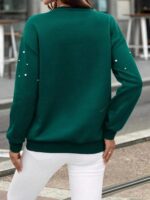 Bluza Dama Sorina Verde cu Perle - imagine 2