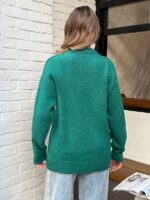 Pulover Tricotat Diana Turcoaz - imagine 2