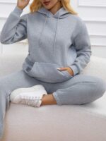 Trening Dama Jeanne Gri cu Gluga - imagine 2