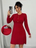 Rochie Scurta Tricotata Aliona Rosie