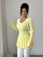 Pulover Tricotat Alexandra Galben