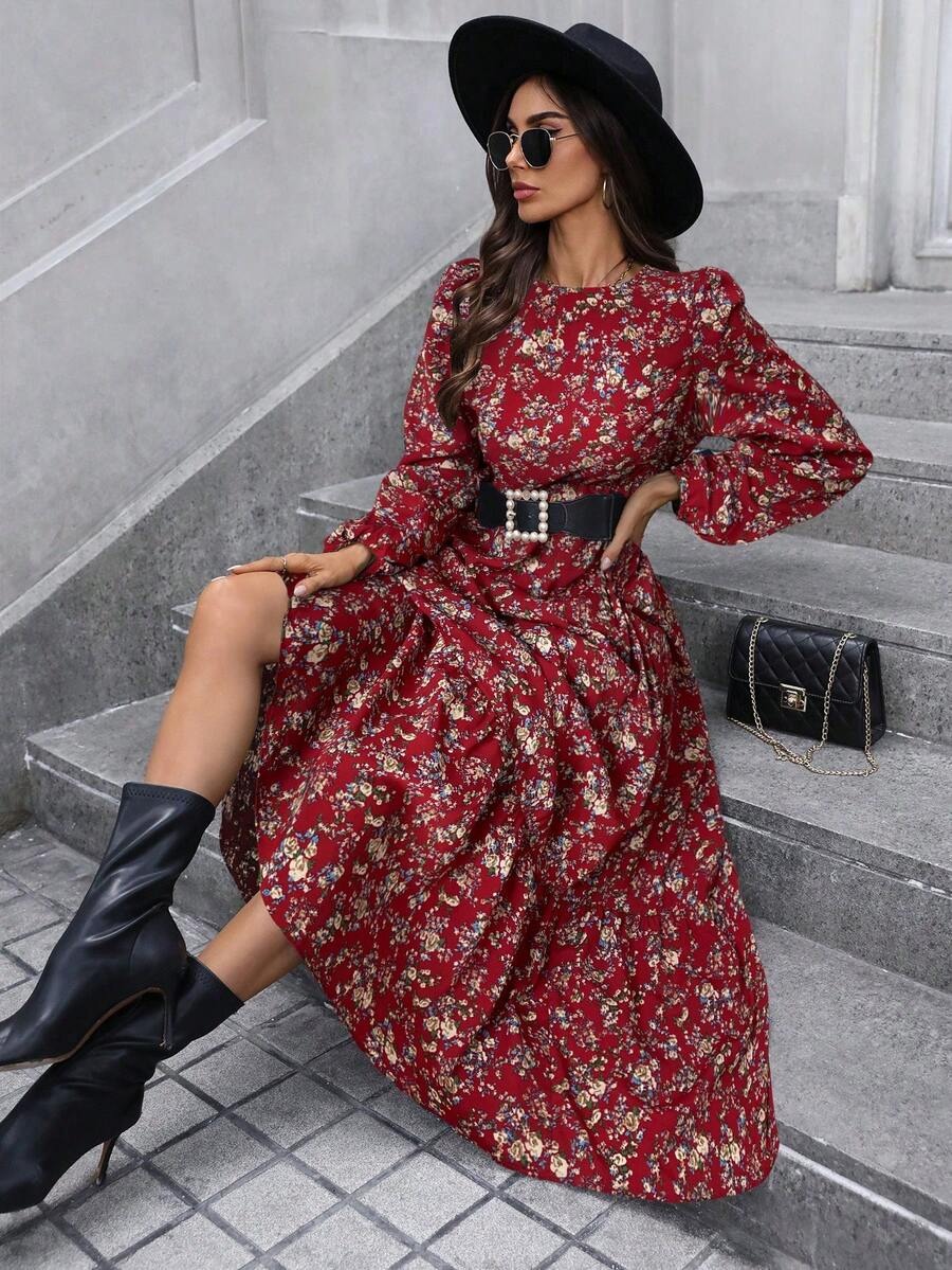 101 Rochie Lunga Drusilla Rosie Inflorata - imagine 1