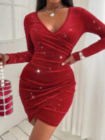 Rochie Scurta Iris Rosie din Catifea