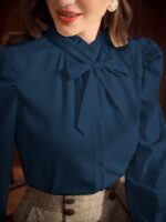 Bluza Dama Melania Bleumarin - imagine 3