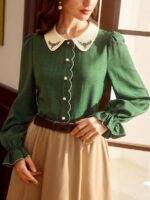 Bluza Dama Cristiana Verde - imagine 3