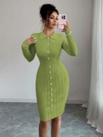 Rochie Scurta Tricotata Petra Vernil - imagine 3