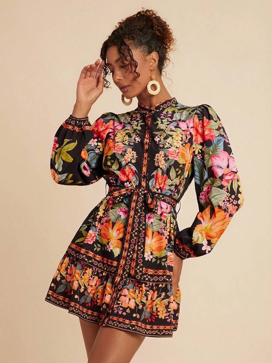 17 Rochie Scurta Nina Multicolora - imagine 1