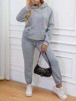 Trening Dama Jeanne Gri cu Gluga
