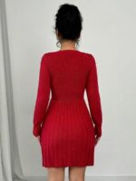 Rochie Scurta Tricotata Aliona Rosie - imagine 2