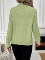 Pulover Tricotat Salma Vernil - imagine 2