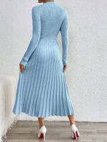 Rochie Midi Tricotata Jesica Bleu - imagine 2