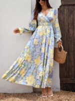 Rochie Lunga Mirela Multicolora - imagine 3