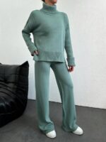Compleu Tricotat cu Pantalon Teresa Vernil - imagine 4