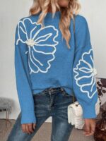 Pulover Tricotat Cristiana Albastru