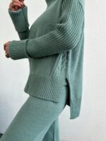 Compleu Tricotat cu Pantalon Teresa Vernil - imagine 3